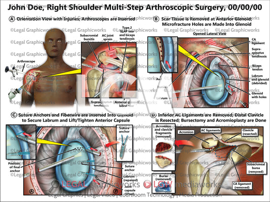 Right Shoulder Multi-Step Arthroscopic Surgery