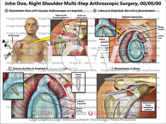 Right Shoulder Multi-Step Arthroscopic Surgery