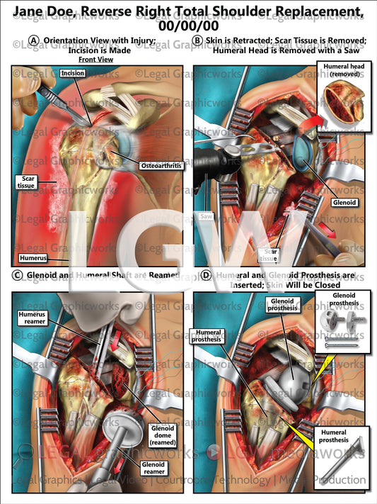Reverse Right Total Shoulder Replacement