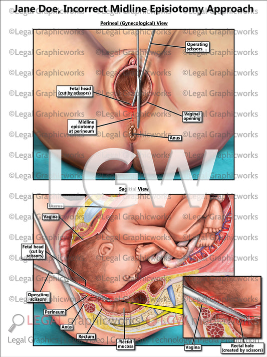 Incorrect Midline Episiotomy Approach