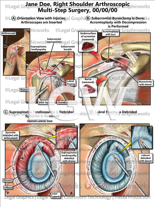 Right Shoulder Arthroscopic Multi-Step Surgery