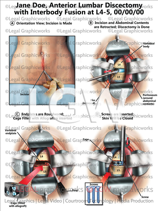 Anterior Lumbar Discectomy with Interbody Fusion at L4-5