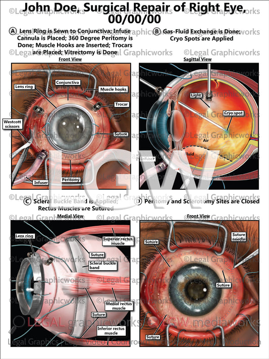 Surgical Repair of Right Eye