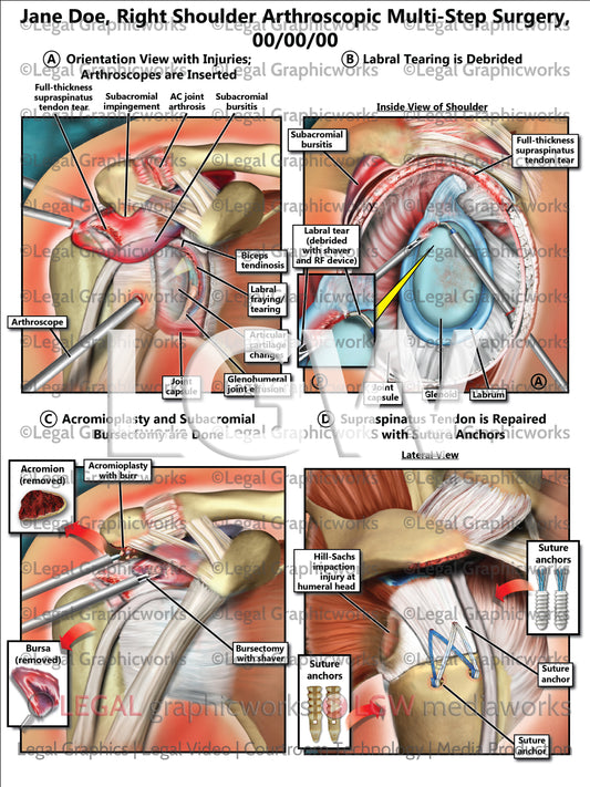 Right Shoulder Arthroscopic Multi-Step Surgery