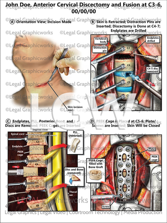 Anterior Cervical Discectomy and Fusion at C3-6