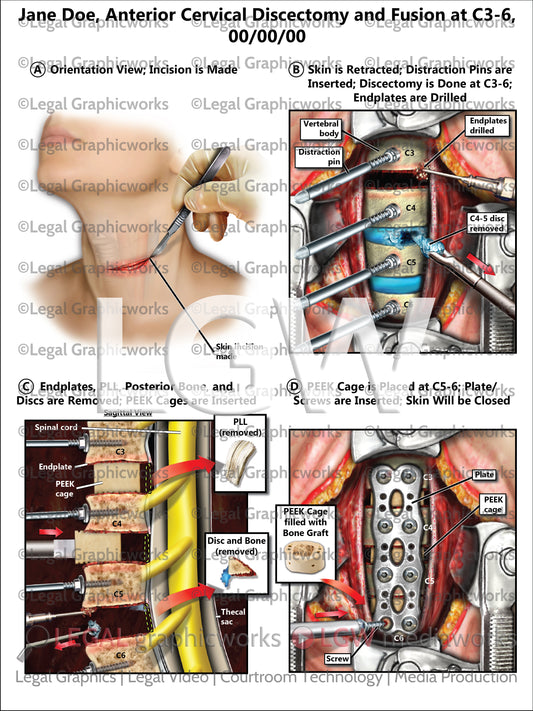 Anterior Cervical Discectomy and Fusion at C3-6