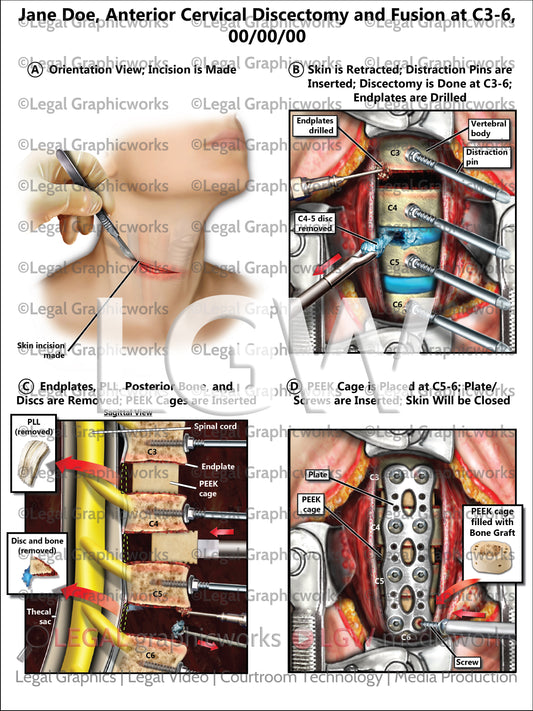 Anterior Cervical Discectomy and Fusion at C3-6