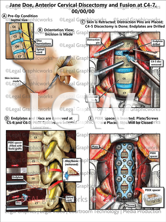 Anterior Cervical Discectomy and Fusion at C4-7