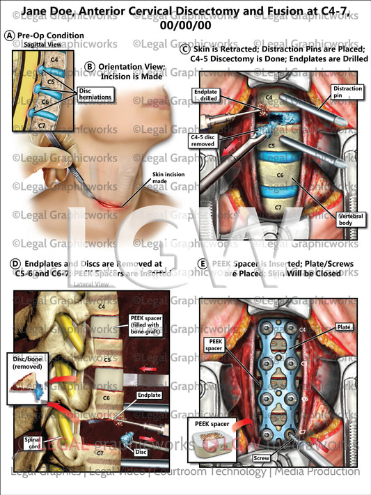 Anterior Cervical Discectomy and Fusion at C4-7