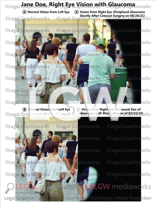 Right Eye Vision with Glaucoma