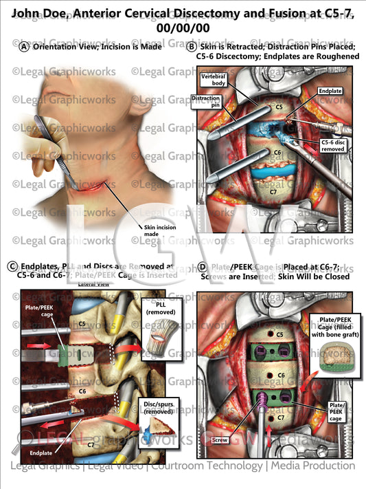 Anterior Cervical Discectomy and Fusion at C5-7