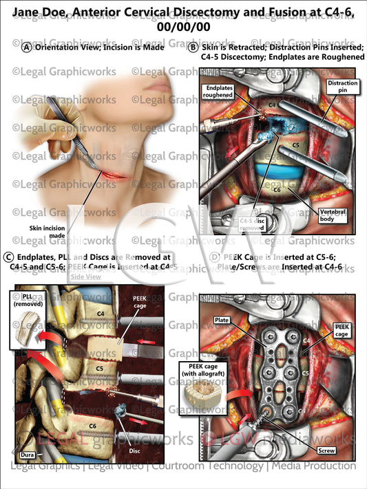 Anterior Cervical Discectomy and Fusion at C4-6