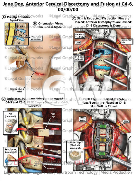 Anterior Cervical Discectomy and Fusion at C4-6