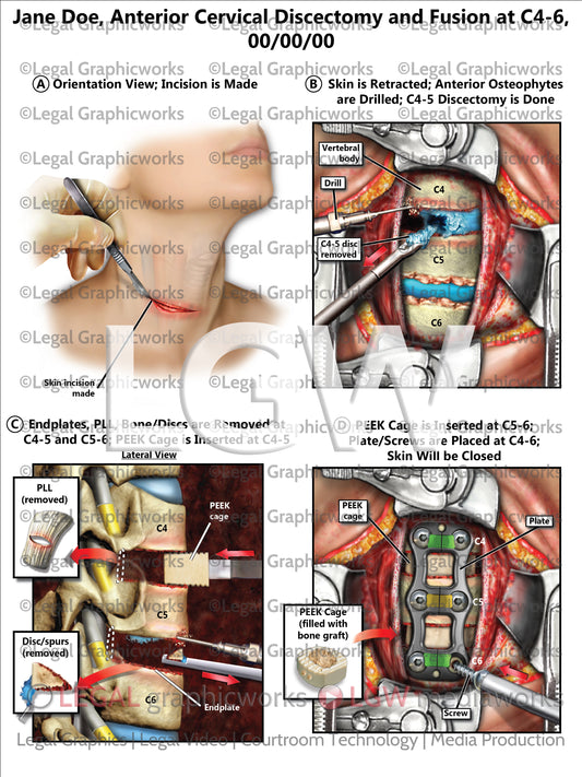 Anterior Cervical Discectomy and Fusion at C4-6
