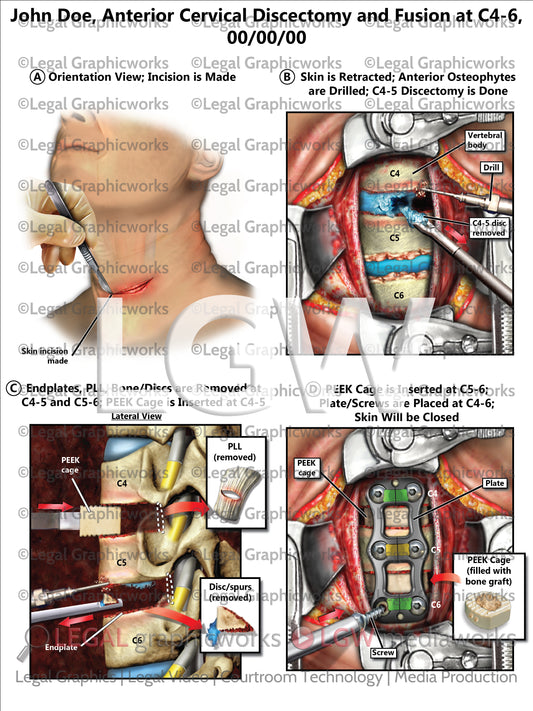 Anterior Cervical Discectomy and Fusion at C4-6