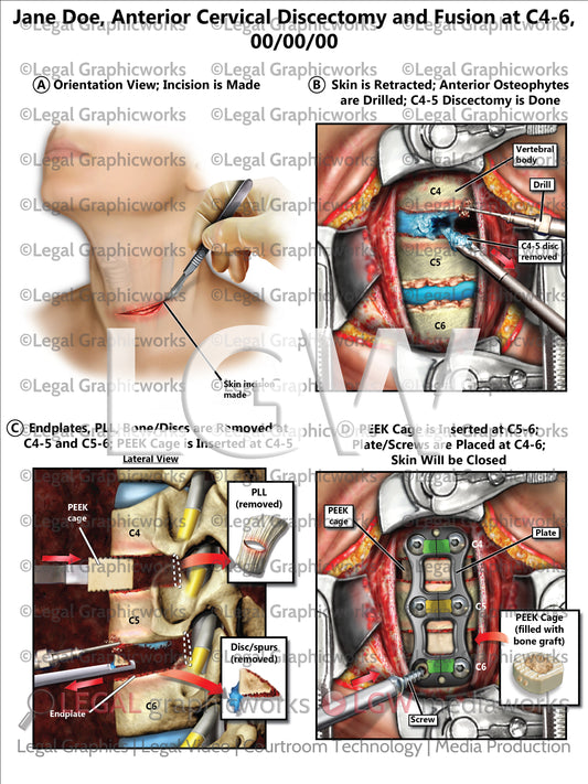 Anterior Cervical Discectomy and Fusion at C4-6
