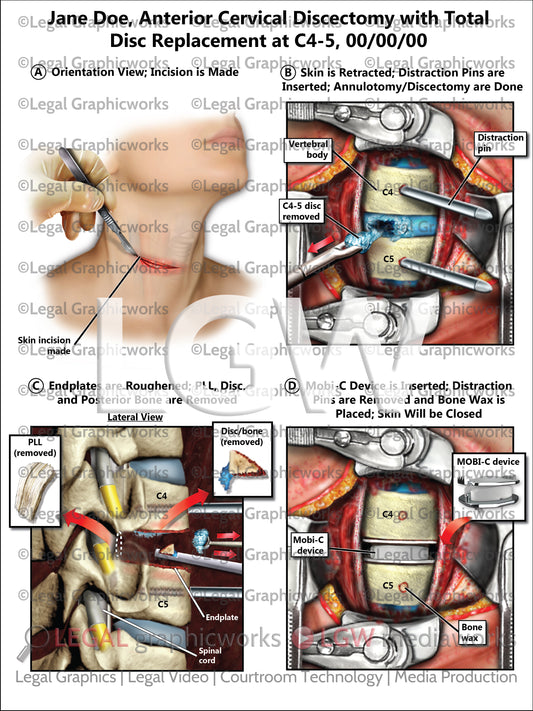 Anterior Cervical Discectomy with Total Disc Replacement at C4-5