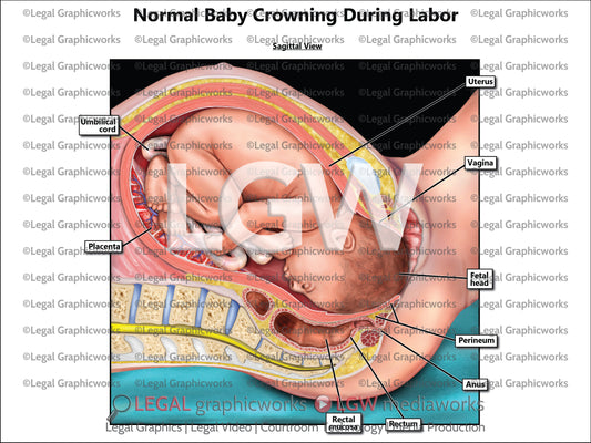 Normal Baby Crowning During Labor