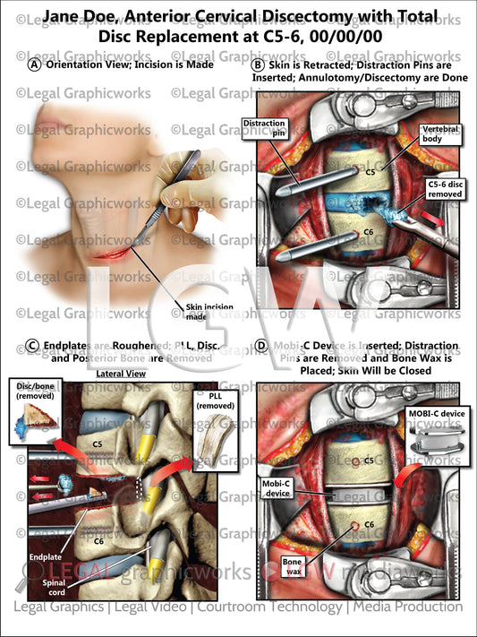 Anterior Cervical Discectomy with Total Disc Replacement at C5-6