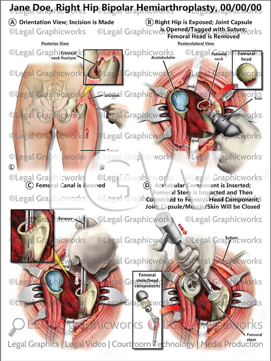 Right Hip Bipolar Hemiarthroplasty