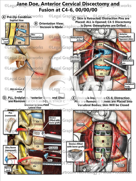 Anterior Cervical Discectomy and Fusion at C4-6