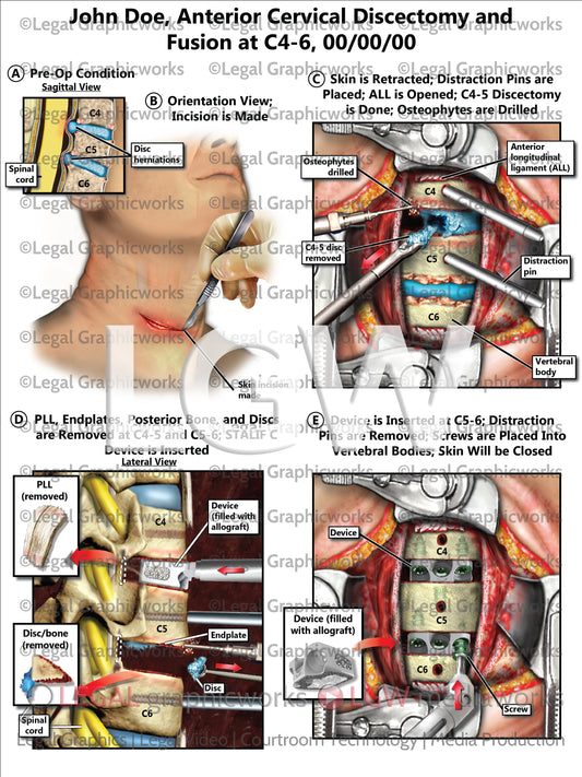 Anterior Cervical Discectomy and Fusion at C4-6