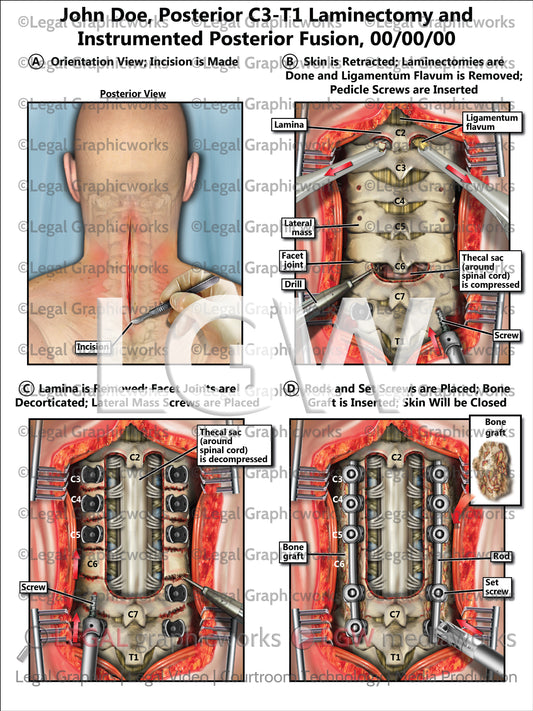 Posterior C3-T1 Laminectomy and Instrumented Posterior Fusion