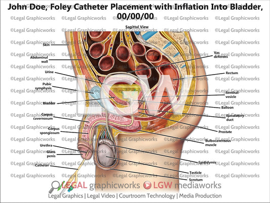 Foley Catheter Placement with Inflation into Bladder
