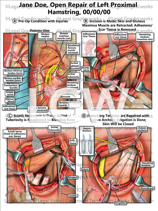 Open Repair of Left Proximal Hamstring