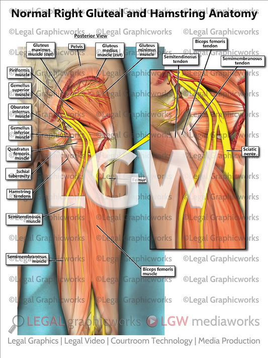 Normal Right Gluteal and Hamstring Anatomy