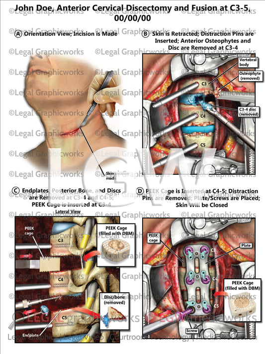 Anterior Cervical Discectomy and Fusion at C3-5