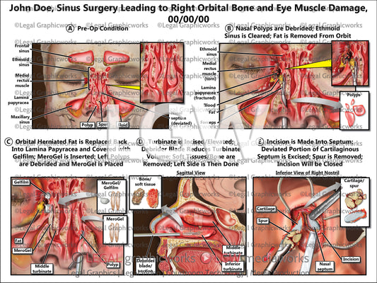 Sinus Surgery Leading to Right Orbital Bone and Eye Muscle Damage