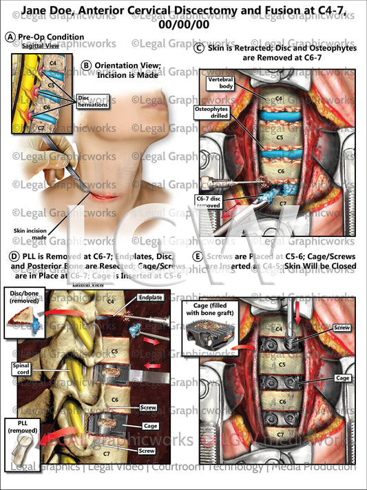 Anterior Cervical Discectomy and Fusion at C4-7