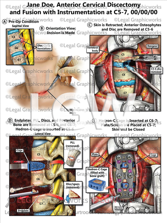 Anterior Cervical Discectomy and Fusion with Instrumentation at C5-7