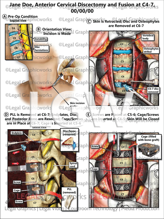 Anterior Cervical Discectomy and Fusion at C4-7