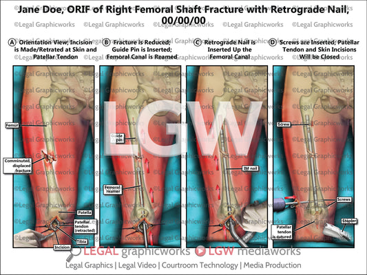 ORIF of Right Femoral Shaft Fracture with Retrograde Nail