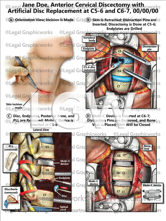 Anterior Cervical Discectomy with Artificial Disc Replacement at C5-6 and C6-7