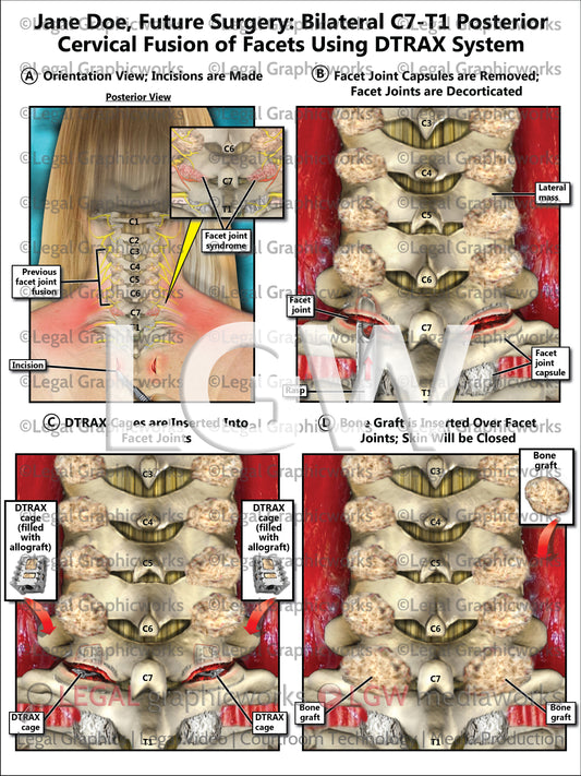 Future Surgery: Bilateral C7-T1 Posterior Cervical Fusion of Facets Using DTRAX System