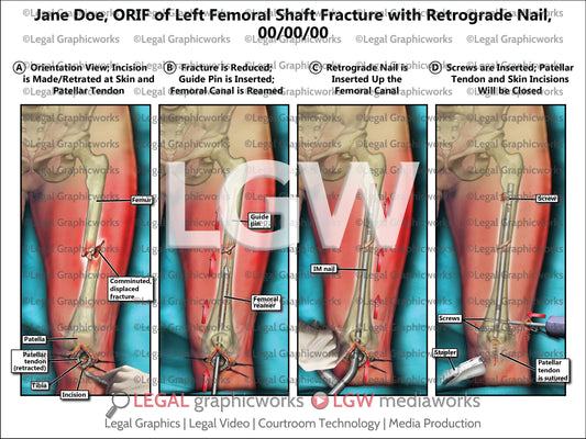 ORIF of Left Femoral Shaft Fracture with Retrograde Nail