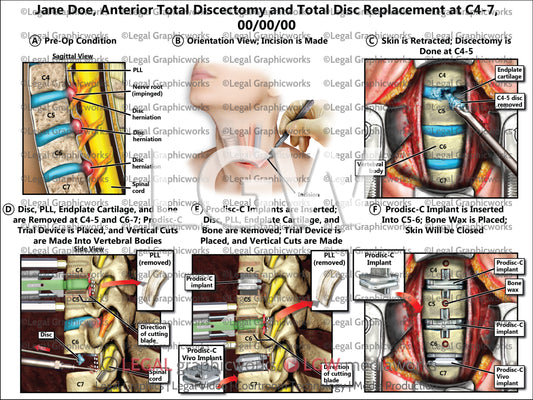 Anterior Total Discectomy and Total Disc Replacement at C4-7