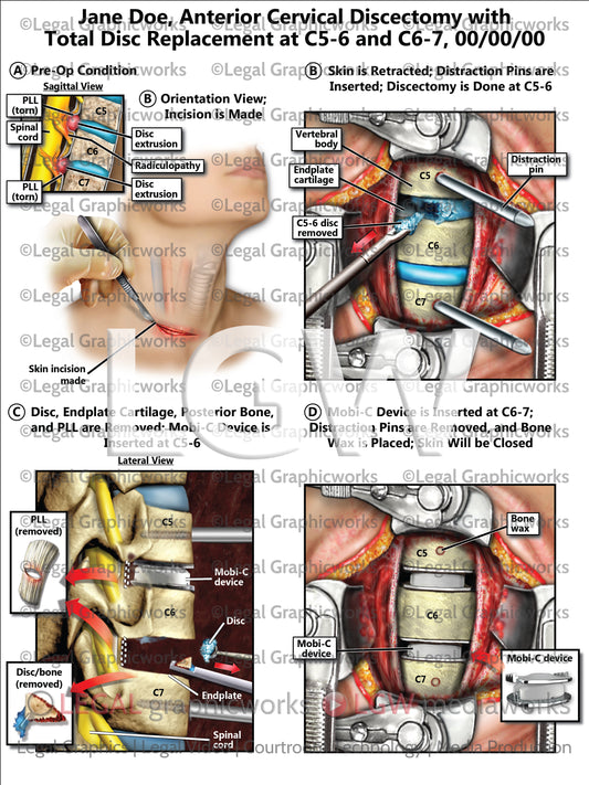 Anterior Cervical Discectomy with Total Disc Replacement at C5-6 and C6-7