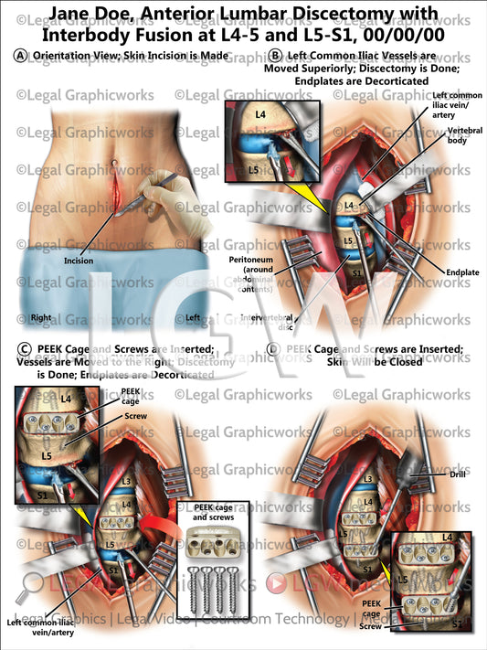Anterior Lumbar Discectomy with Interbody Fusion at L4-5 and L5-S1