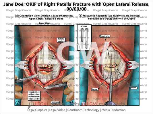 ORIF of Right Patella Fracture with Open Lateral Release
