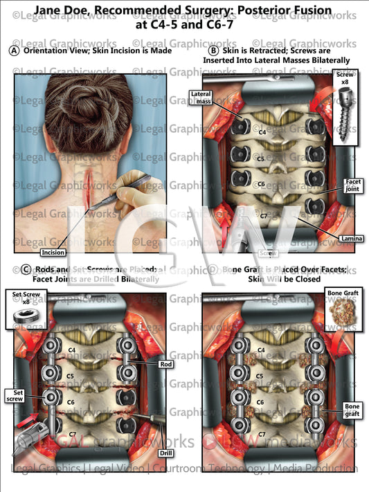 Recommended Surgery: Posterior Fusion at C4-5 and C6-7