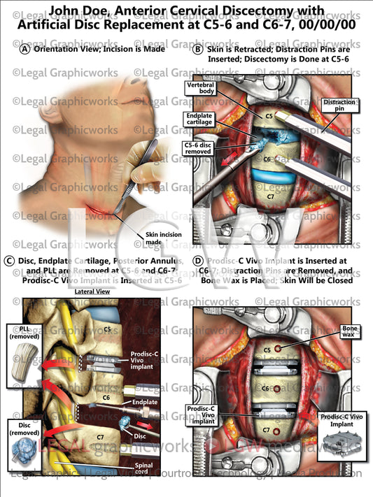 Anterior Cervical Discectomy with Artificial Disc Replacement at C5-6 and C6-7