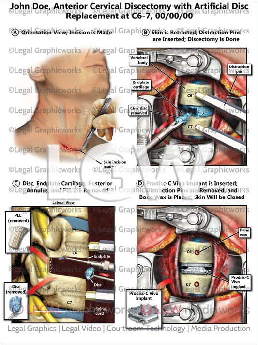 Anterior Cervical Discectomy with Artificial Disc Replacement at C6-7