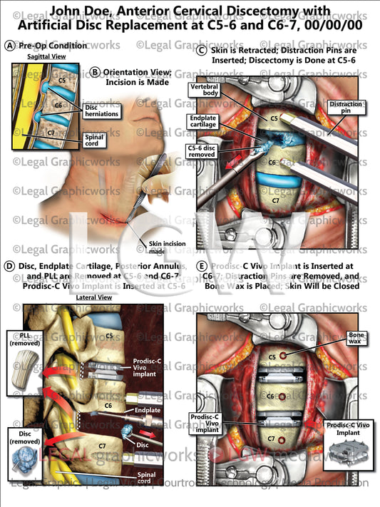 Anterior Cervical Discectomy with Artificial Disc Replacement at C5-6 and C6-7
