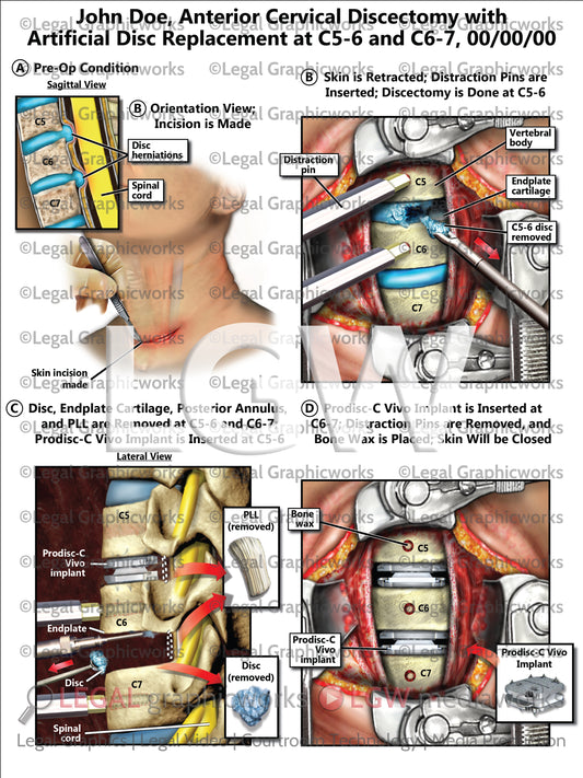 Anterior Cervical Discectomy with Artificial Disc Replacement at C5-6 and C6-7