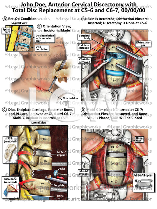 Anterior Cervical Discectomy with Total Disc Replacement at C5-6 and C6-7