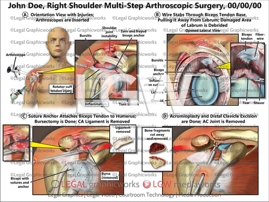 Right Shoulder Multi-Step Arthroscopic Surgery